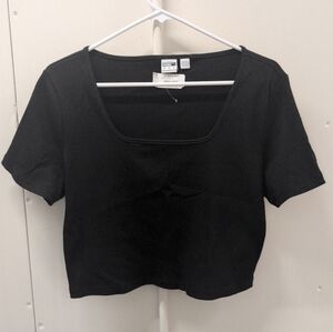 Puma Black Ribbed Women's Crop Top